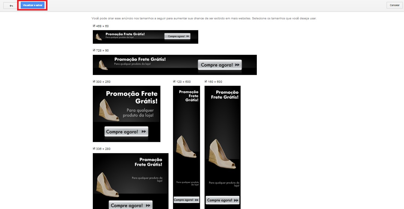Criador de Anuncios GDN - Passo 6